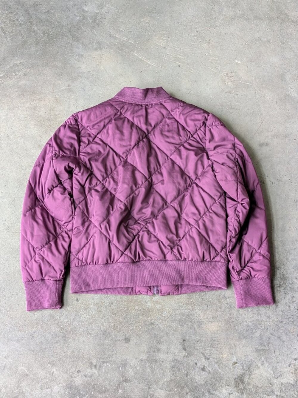Universal Standard Purple Quilted Sophia Puffer Bomber Jacket size US 10/12 - Picture 8 of 9